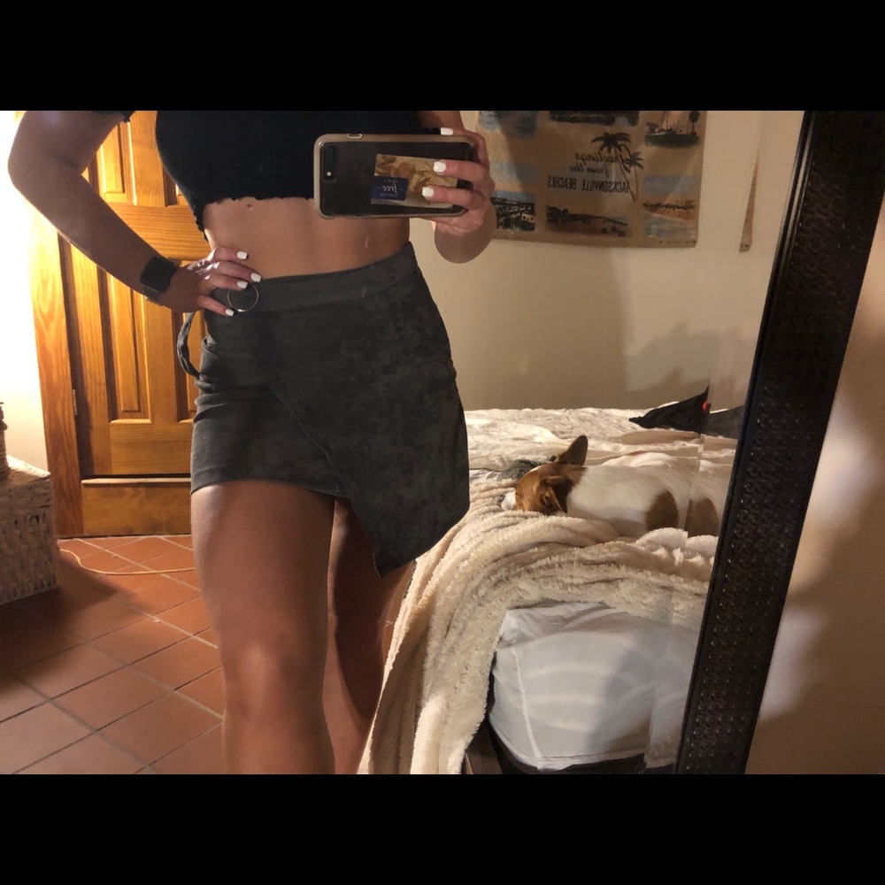 Dark grey corduroy skirt